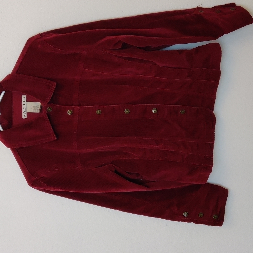 A.M.I. Deep Red Corduroy - image 1